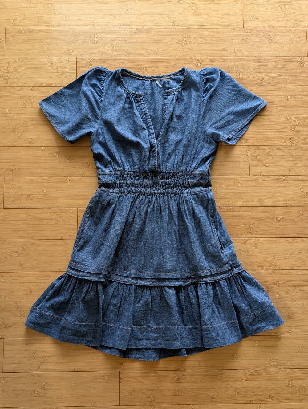Anthropologie Somerset 100% Cotton Blue Denim Mini Dress